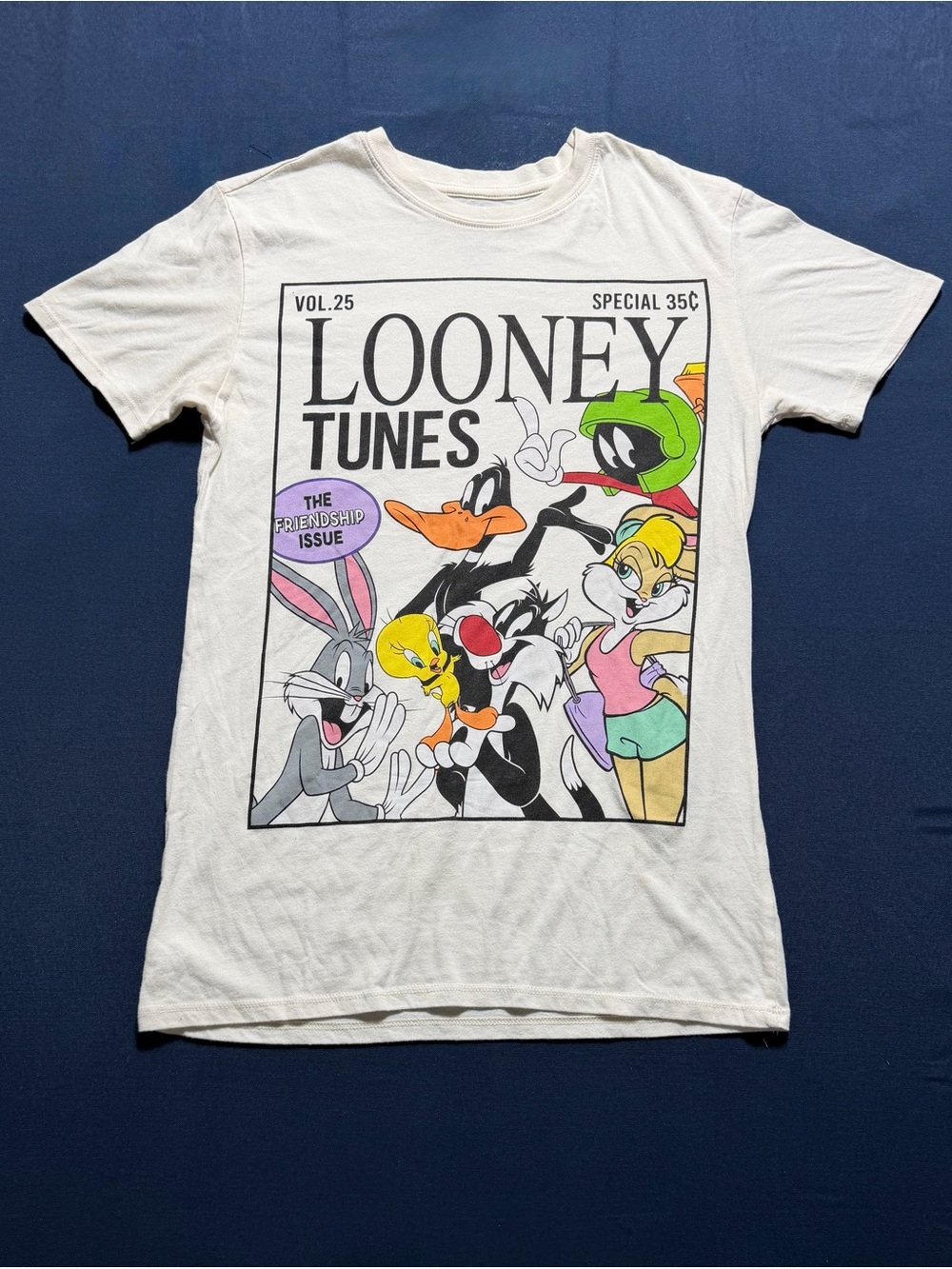Looney Tunes Cotton Blend Size S The Friendship Issue Graphic Tee